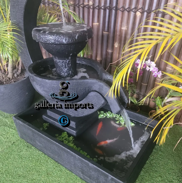 Atoll - Balinese Concrete Verona Bowl Pond Water Feature 130cm