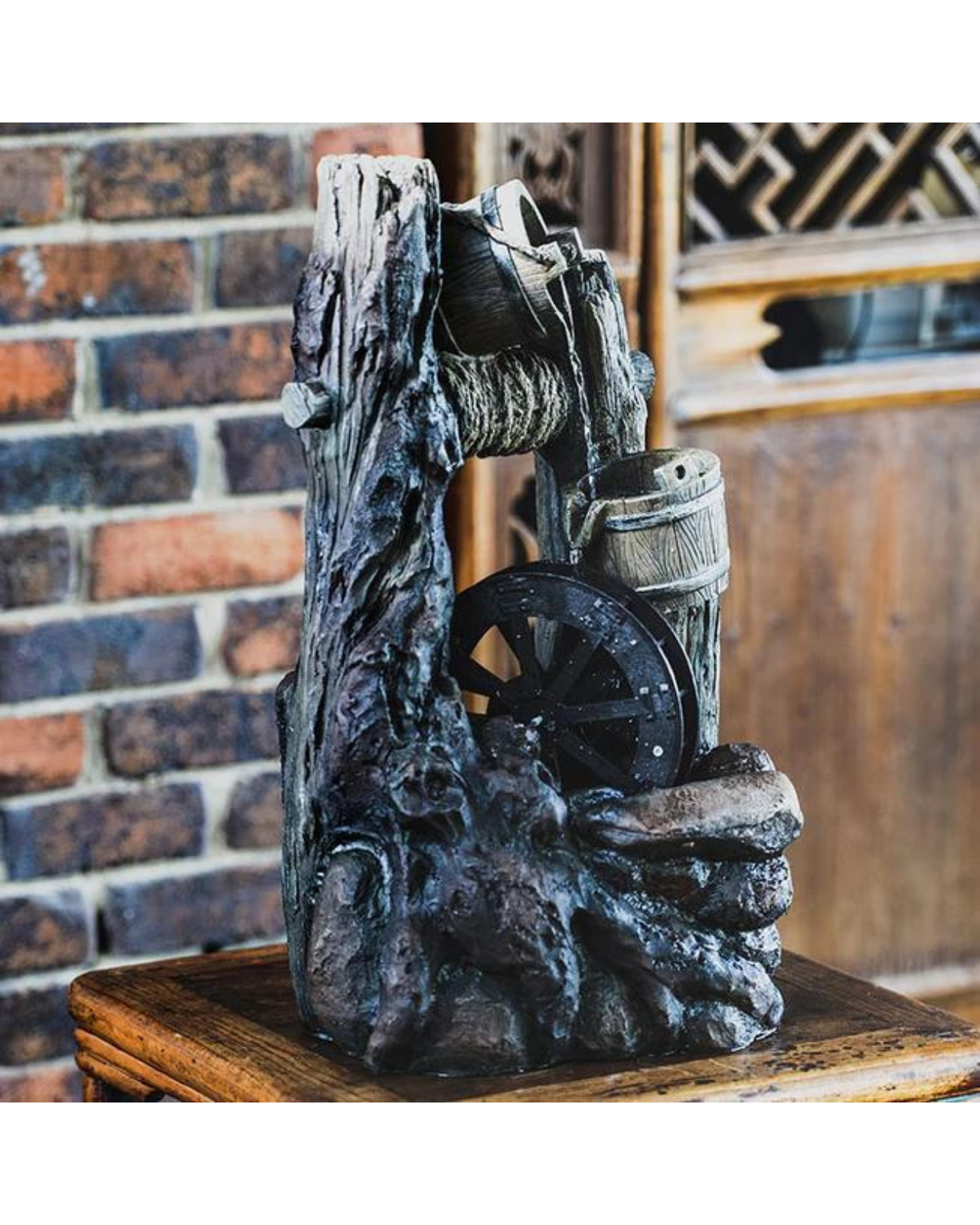 Wishing Well LED Light Water Feature 63cm