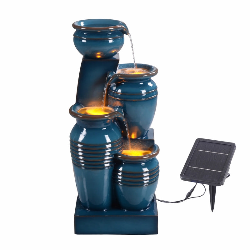 Efflux - Solar 4 Tier Bowls Lighting Water Feature