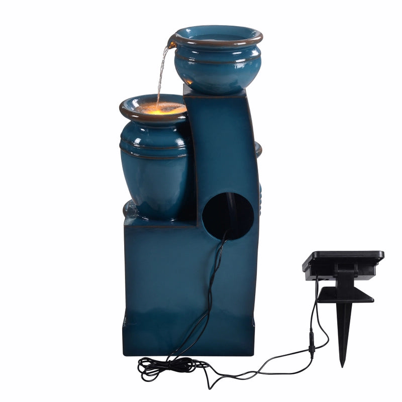 Efflux - Solar 4 Tier Bowls Lighting Water Feature