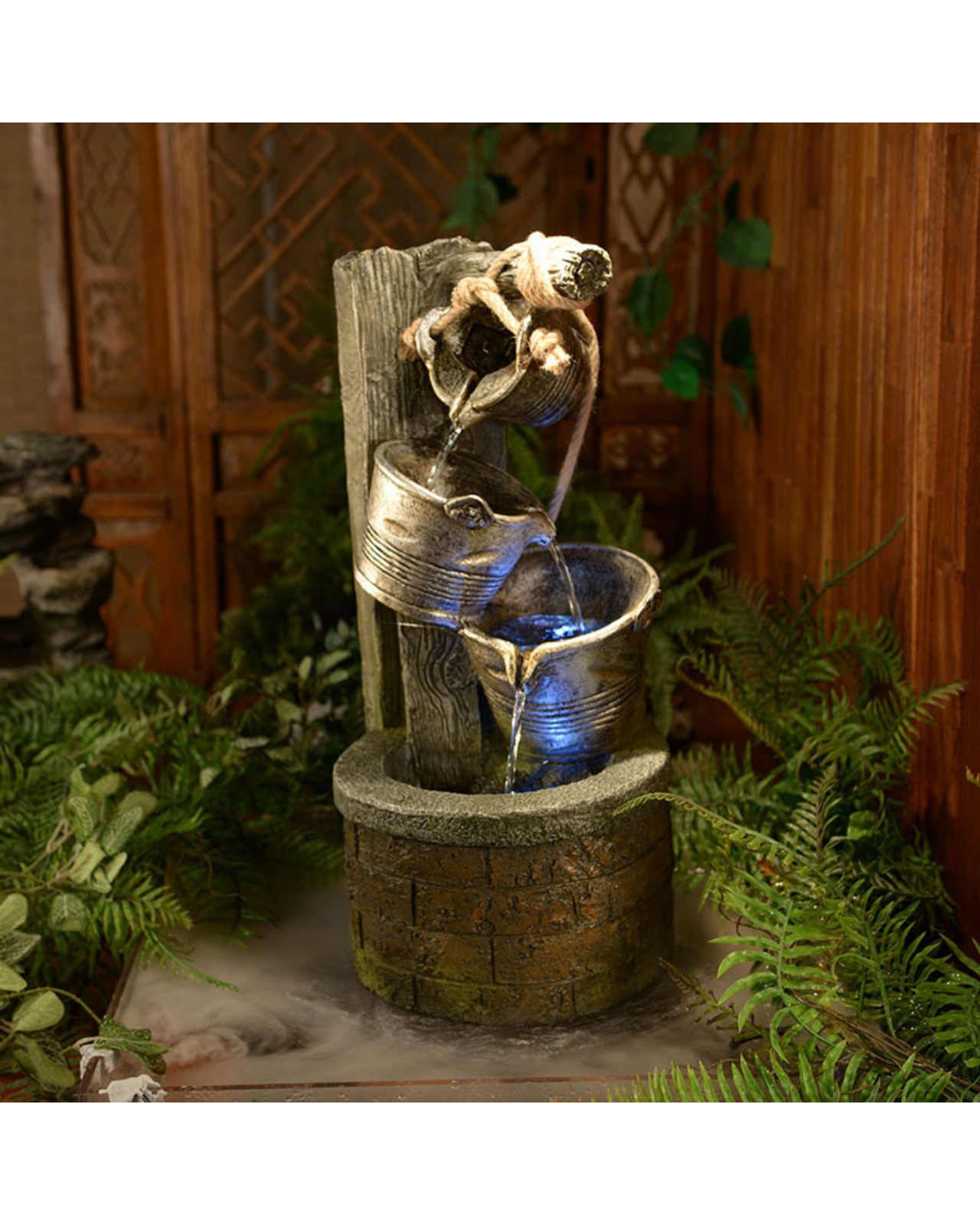 Wishing Well LED Light Water Feature 61cm