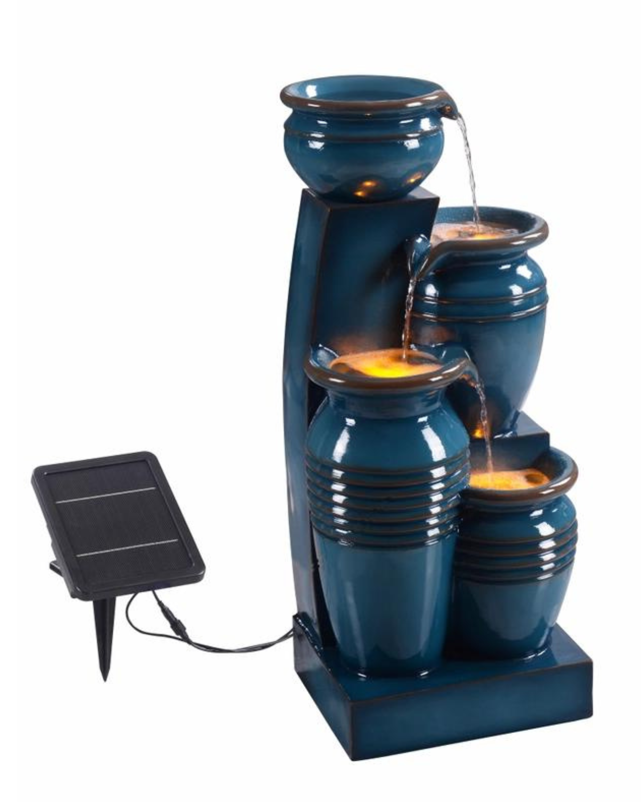 Efflux - Solar 4 Tier Bowls Lighting Water Feature