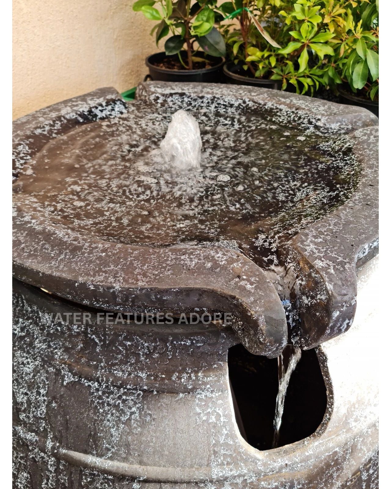 Loch - Cascading Bowl Water Feature Fountain 90cm Closeup View