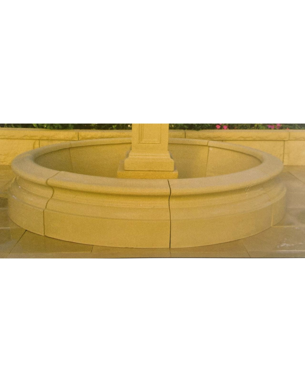 Aurata - Concrete Limestone Garden Water Feature Pond in backyard