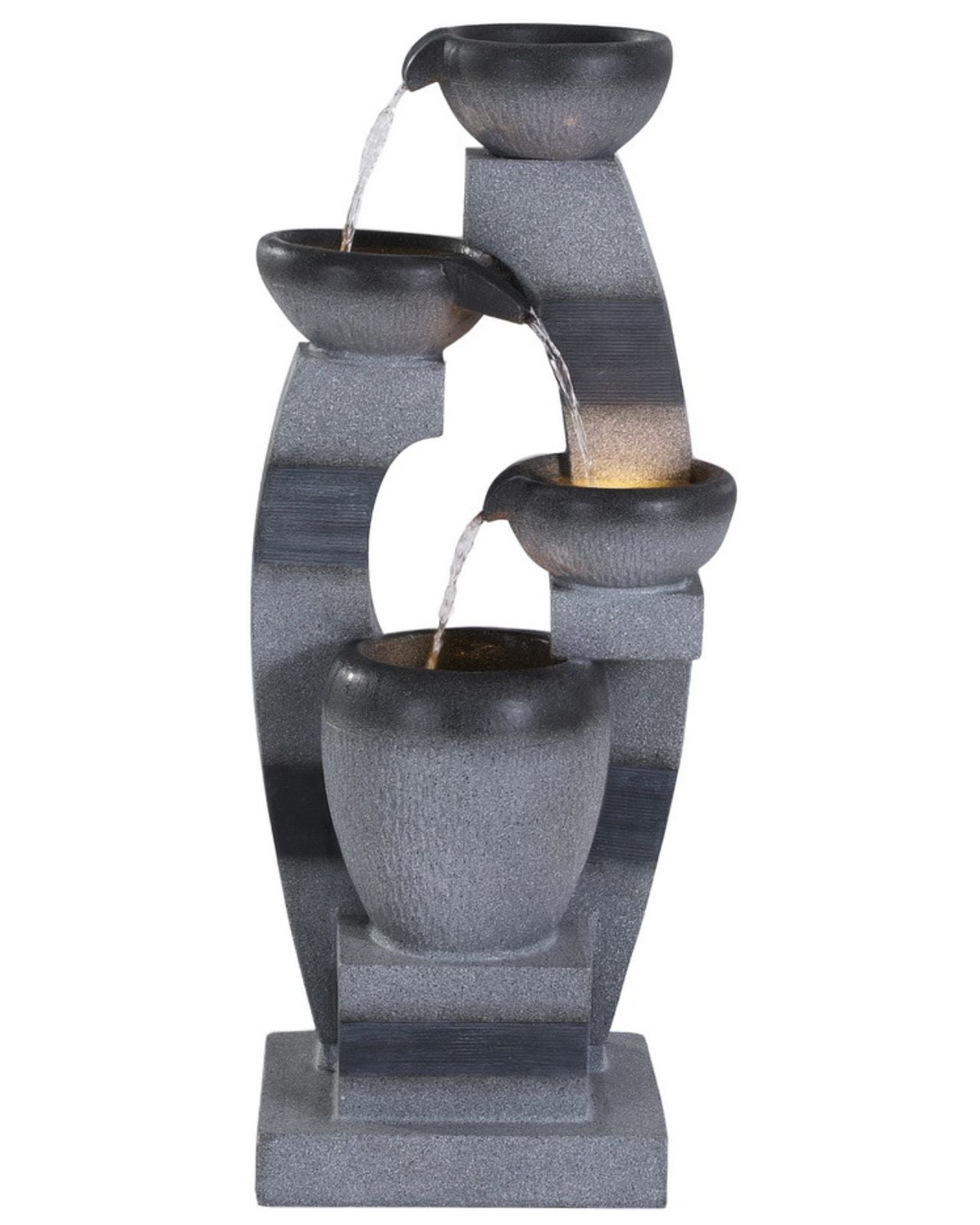 Solvata – Solar Tiered Stone Look Bowl LED Water Feature