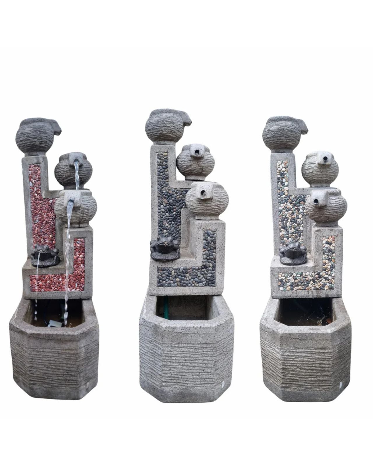 Rustic Terra - Balinese 3-Tier Bowls Water Feature