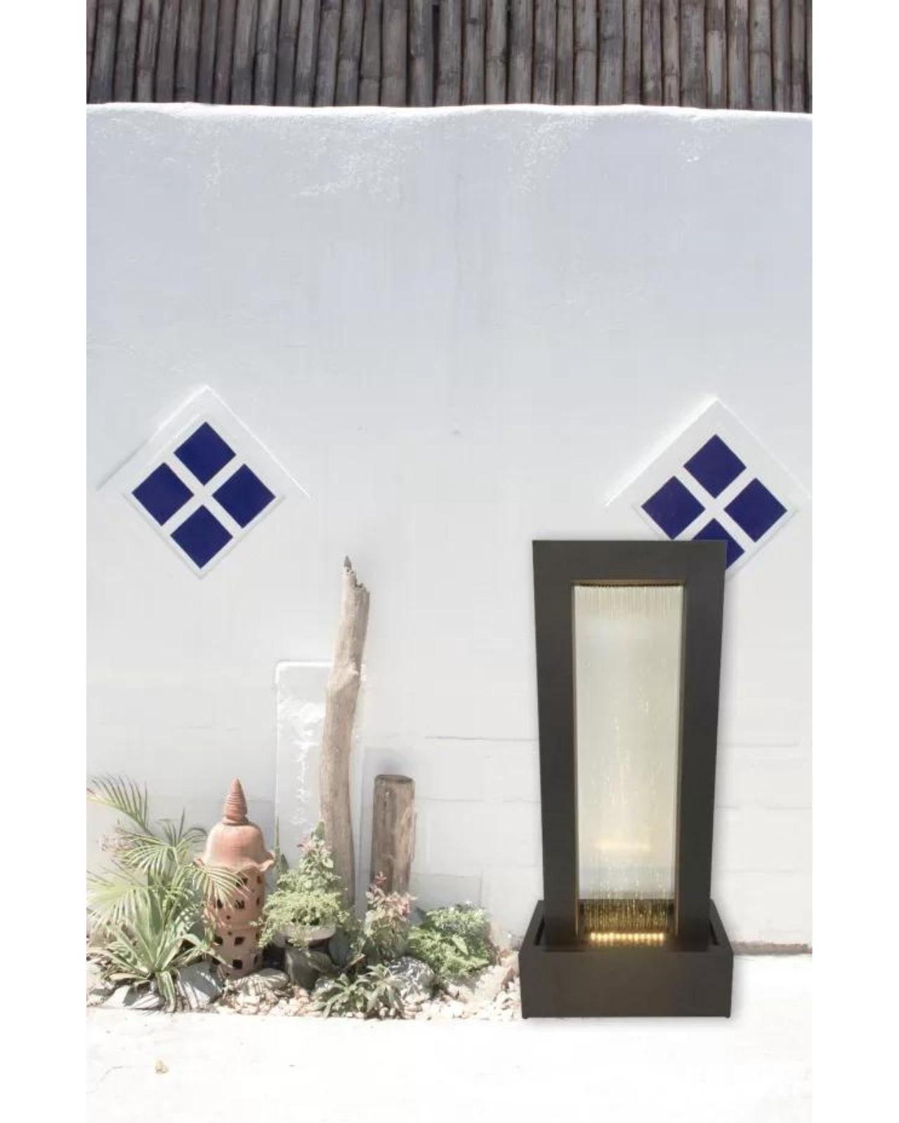Celestia - Modern Steel Wall Water Feature Fountain