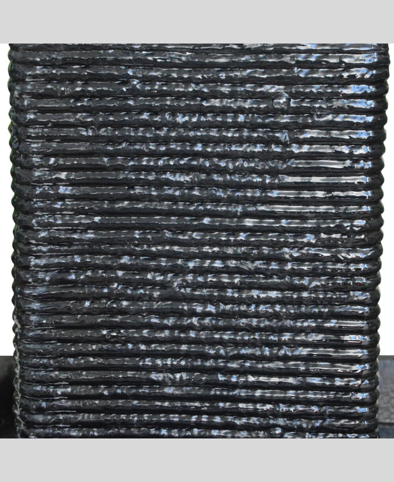 Noirra - Modern Black Layered Square LED Water Feature