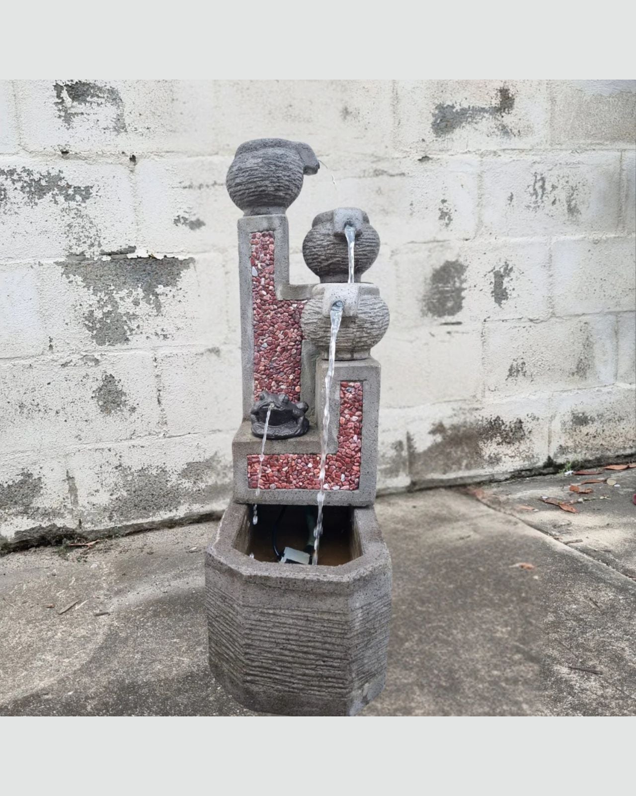 Rustic Terra - Balinese 3-Tier Bowls Water Feature