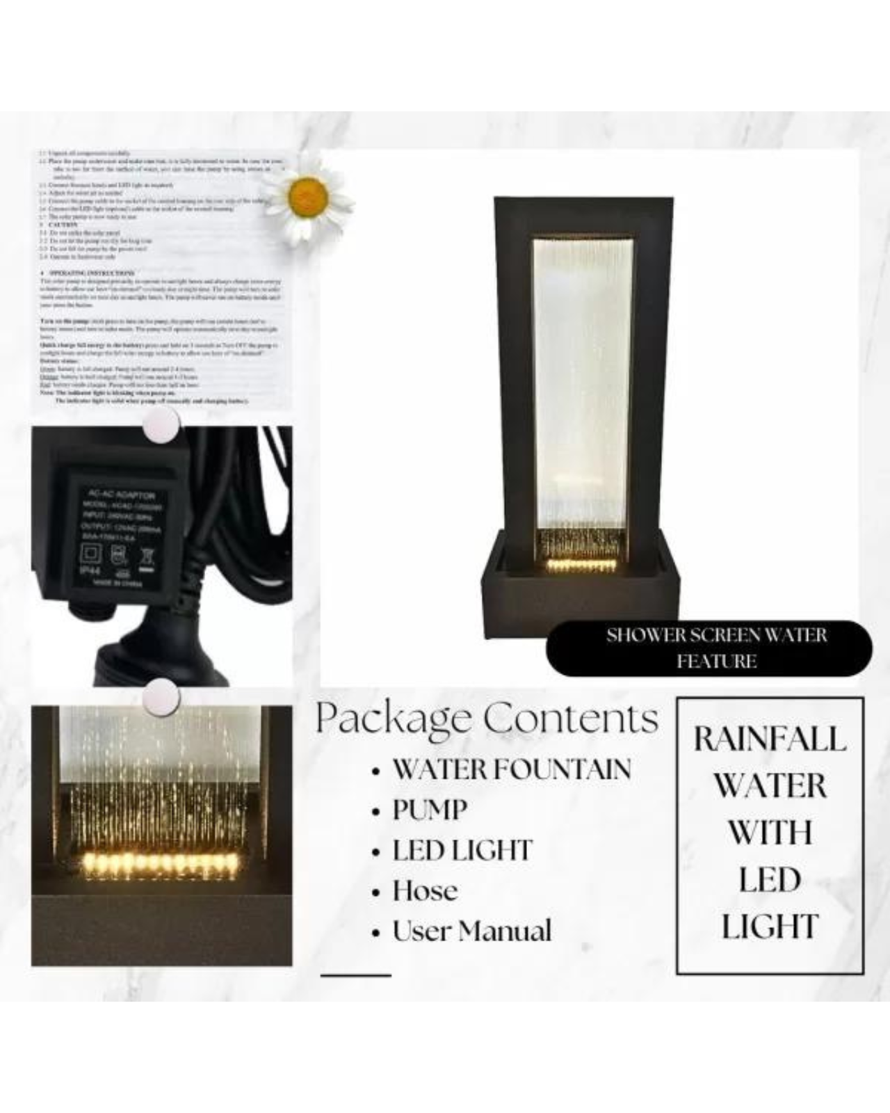 Celestia - Modern Steel Wall Water Feature Fountain