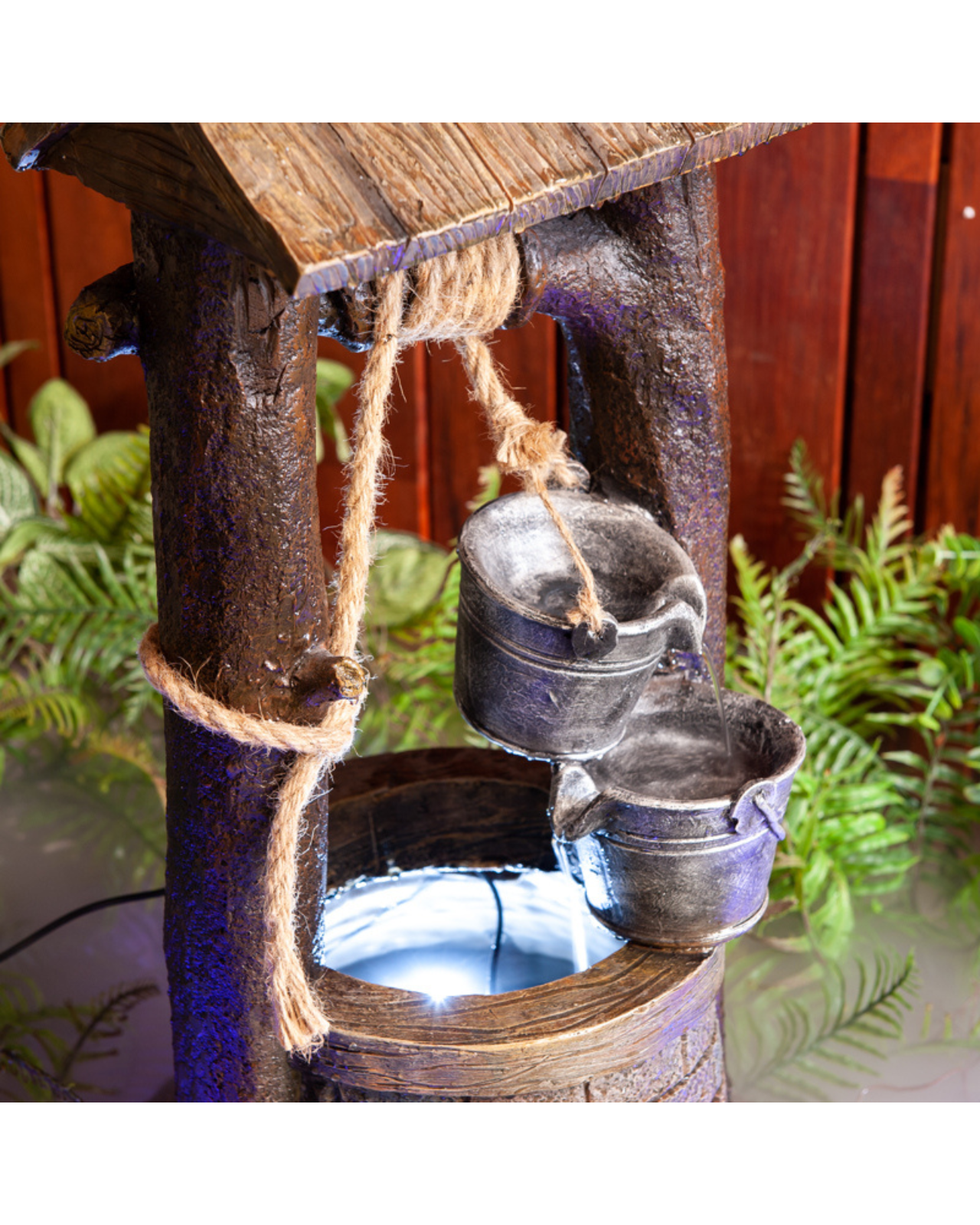 Wishing Well LED Light Water Feature 59cm