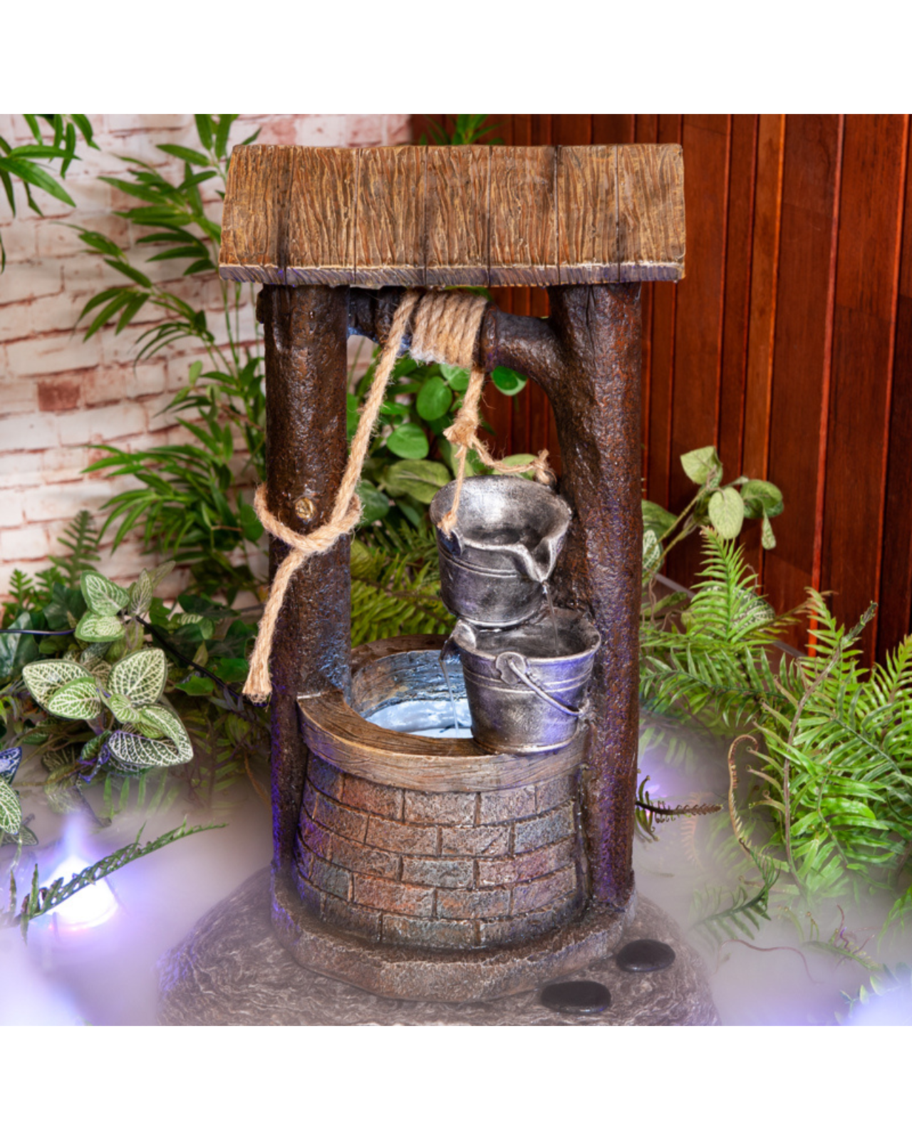 Wishing Well LED Light Water Feature 59cm