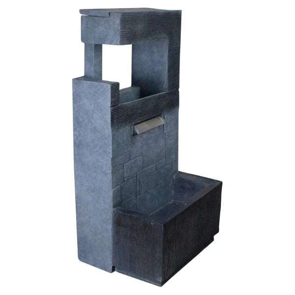 Modern Rectangular LED Lit Spout Wall Water Feature