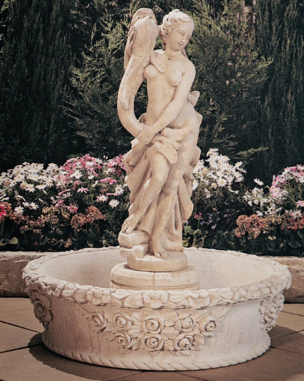 Tosca - Concrete Limestone Outdoor Lady Water Feature 100cm