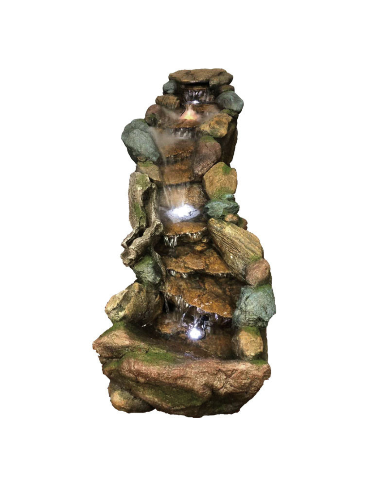 Peck - Log Rock Lighting Water Feature Fountain 82cm