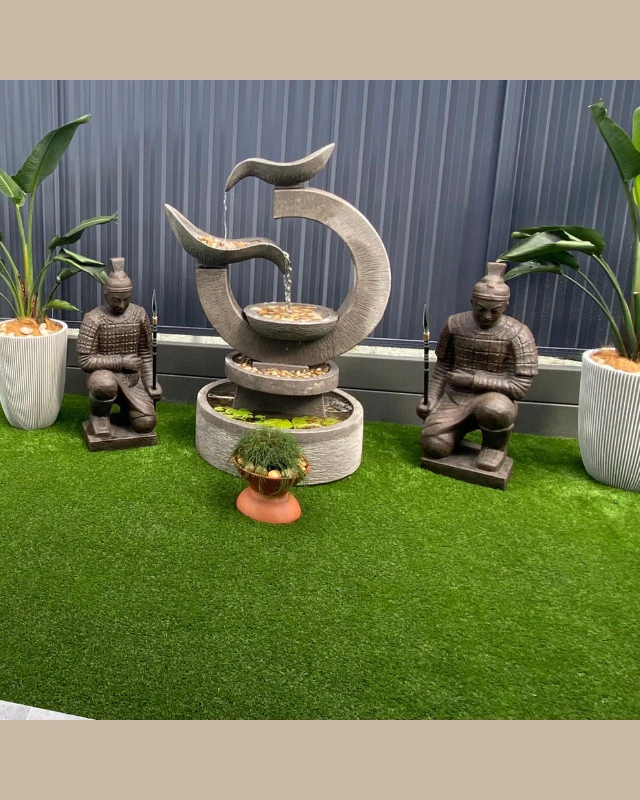 Eclipse Fountain - Balinese Crescent Ring Water Feature