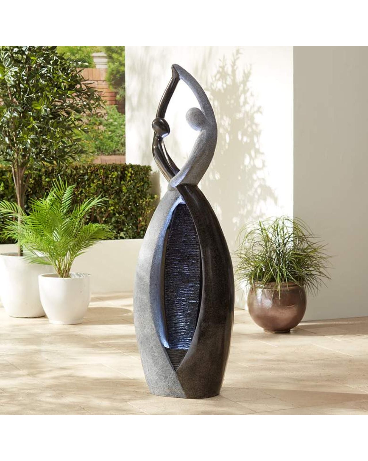 Serene Waltz - Abstract Modern LED Light Water Feature