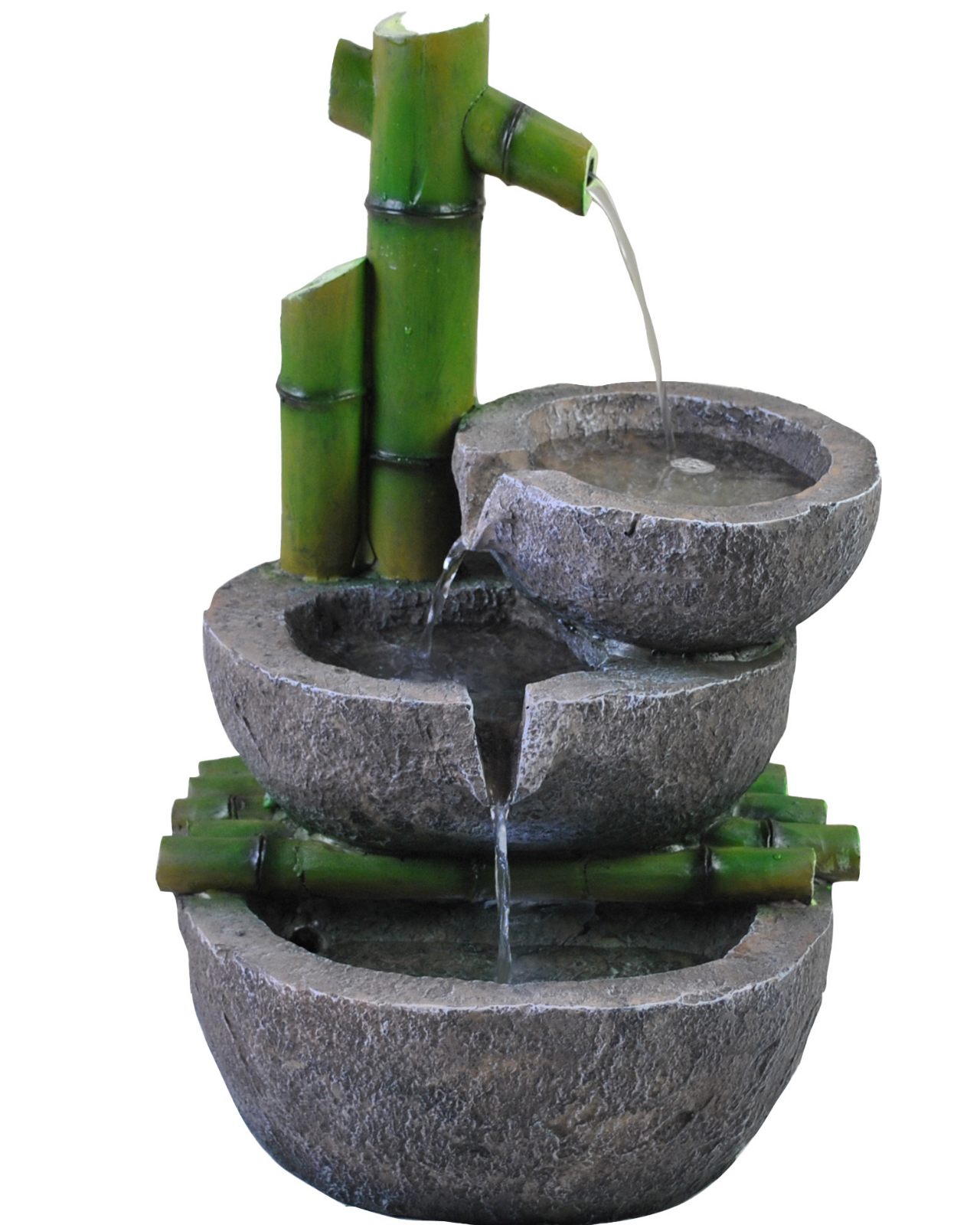 Bamboo 3 Tier Bowls Water Feature 47cm