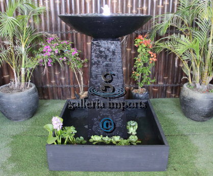 Umbul - Balinese Concrete Aquarius Tower Bowl Water Feature