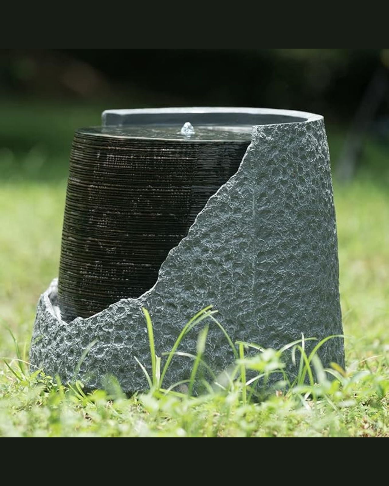Stone Drift - Unique Modern Broken Urn Water Feature