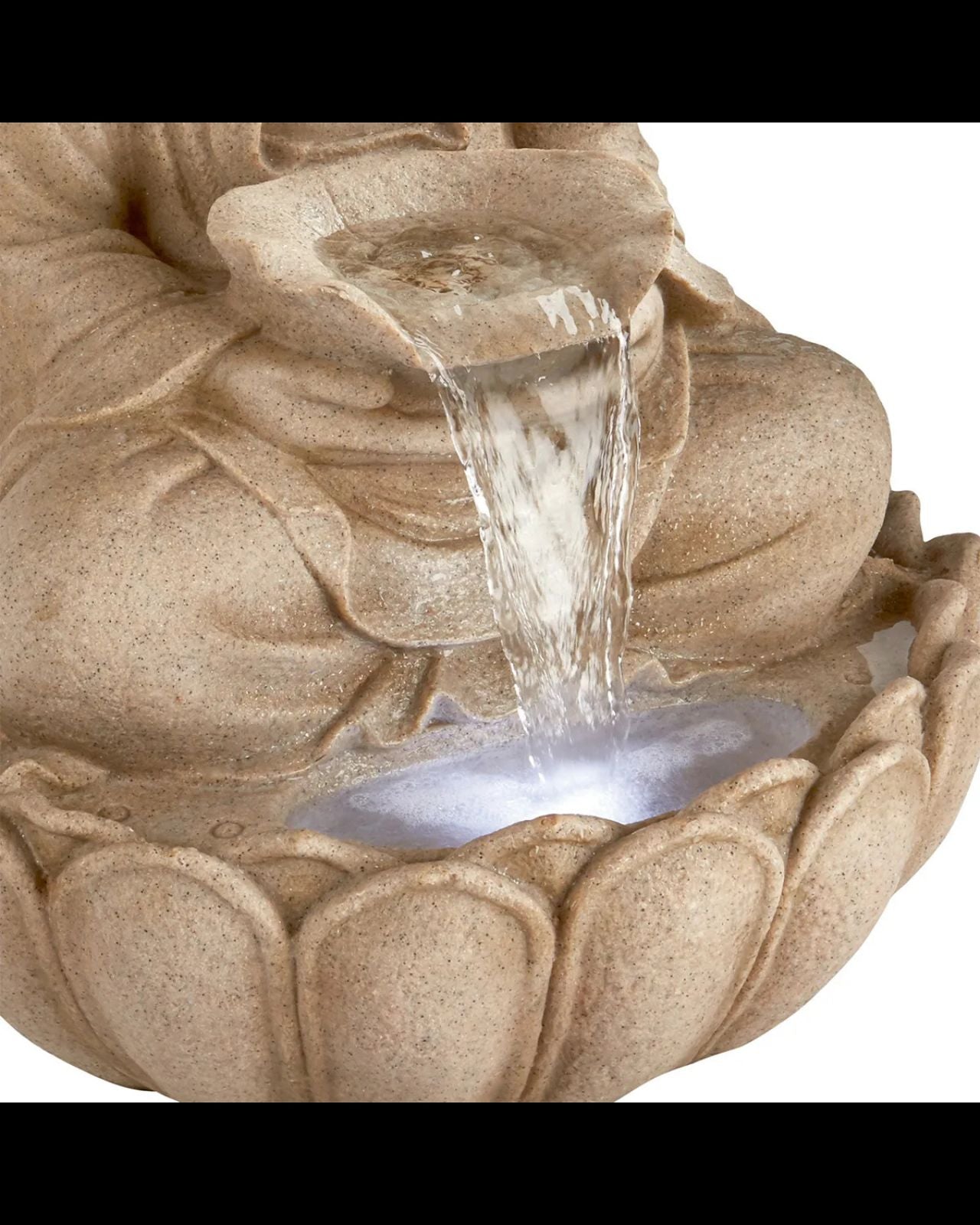 Bodhi Spring - Buddha Sandstone LED Light Water Feature