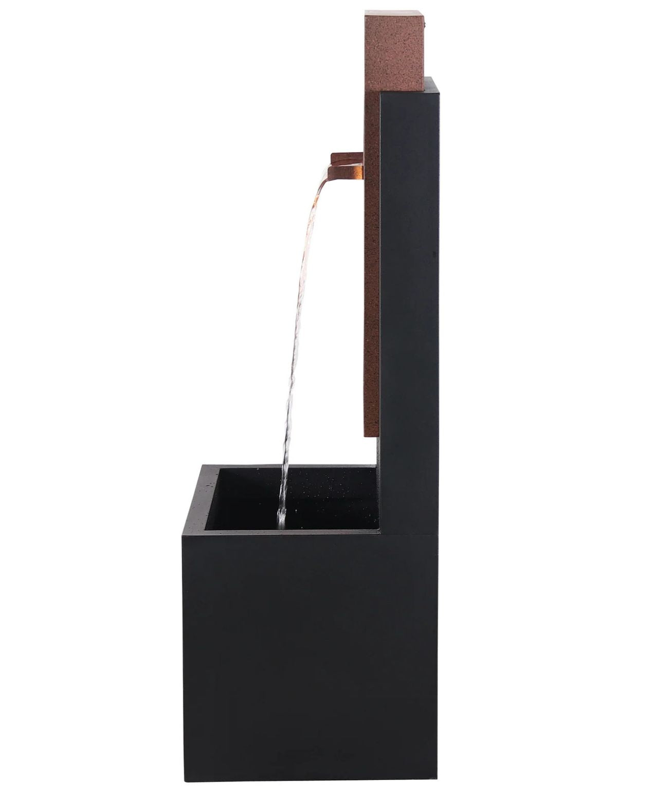 Amber Grove - Rustic Metal Garden LED Wall Water Feature