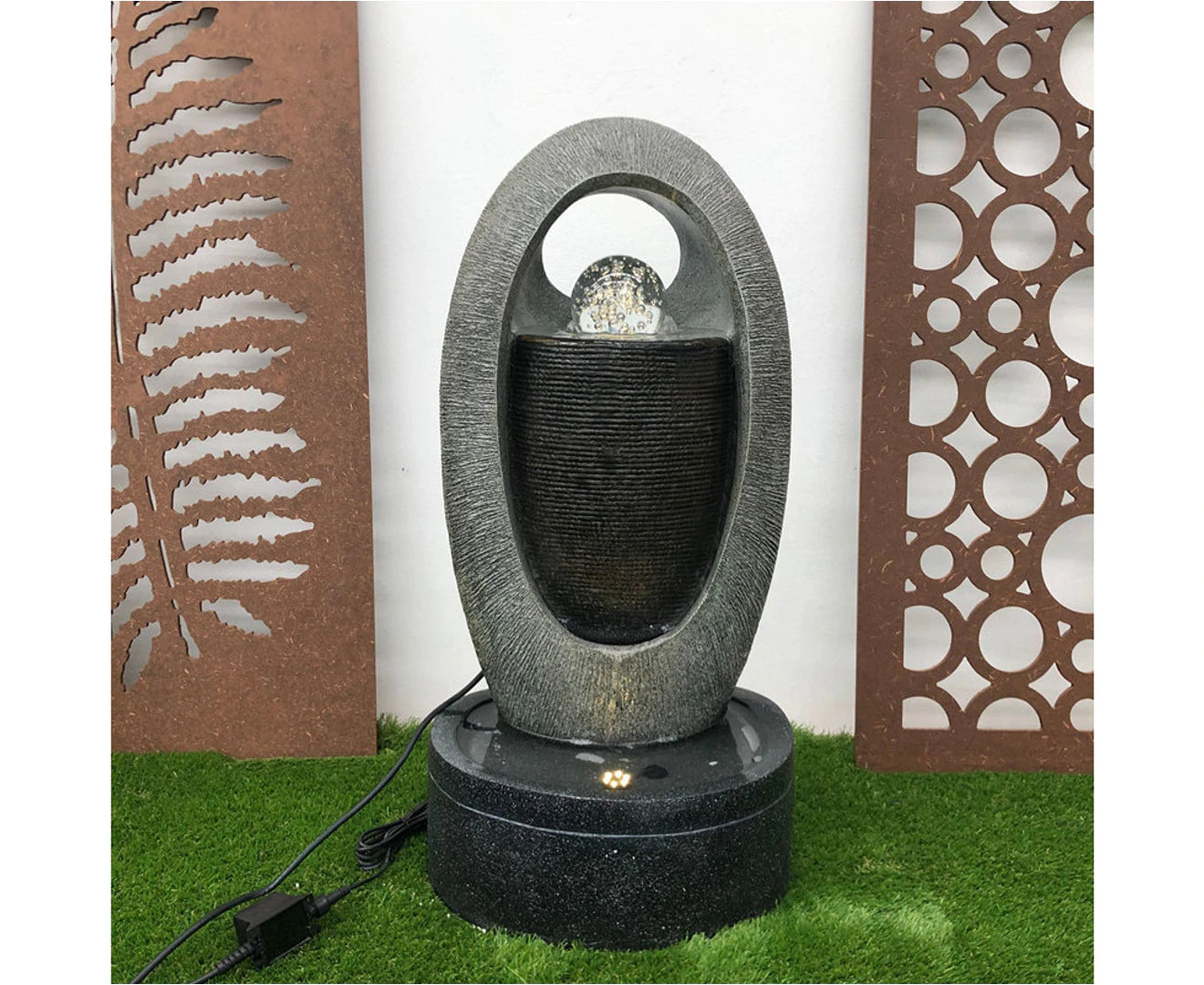 Tidiq - Sphere Ball Lighting Curve Water Feature Fountain
