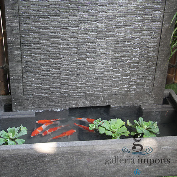 Lago - Balinese Concrete Ripple Wall Water Feature 155cm