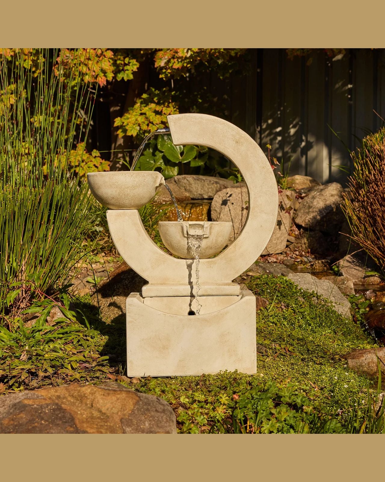 Crescent - Modern Circular Tiered Bowls Water Fountain