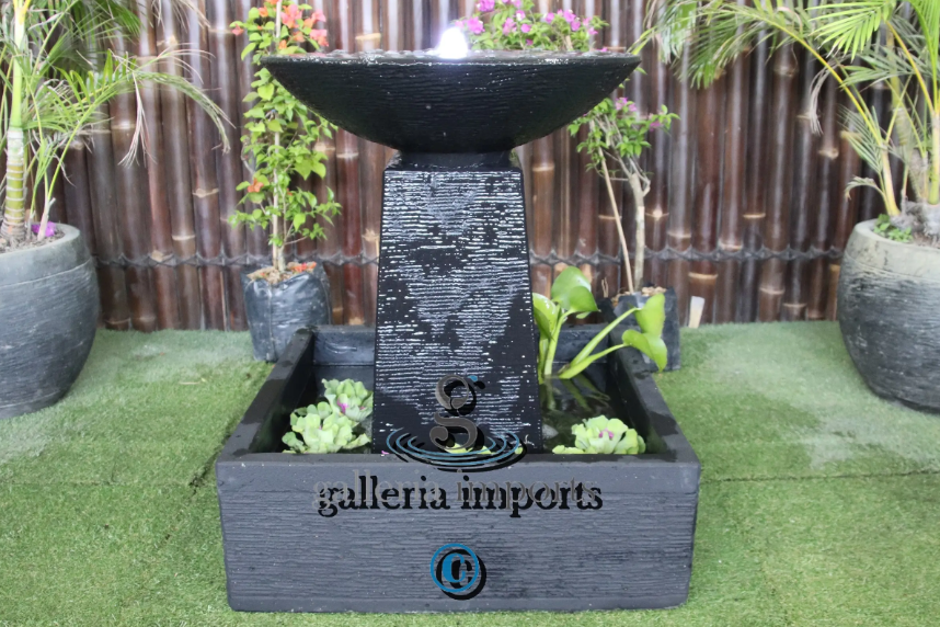 Umbul - Balinese Concrete Aquarius Tower Bowl Water Feature