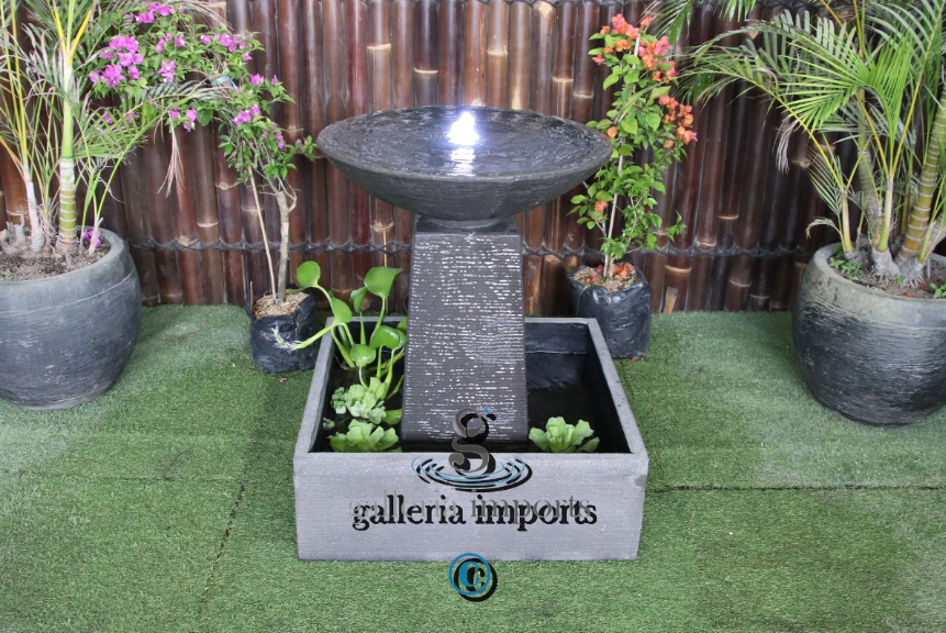Umbul - Balinese Concrete Aquarius Tower Bowl Water Feature