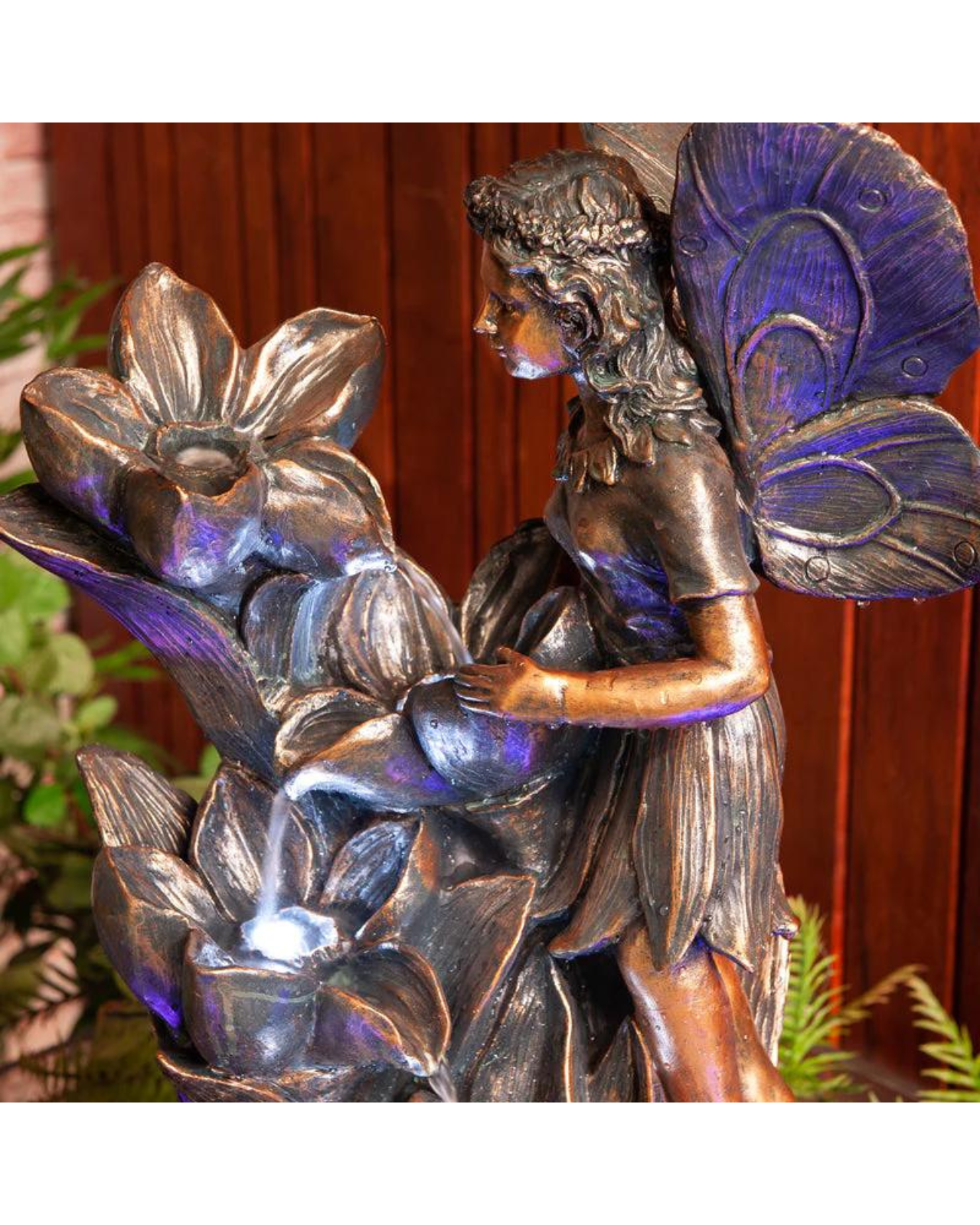 Fairy with Flower LED Light Water Feature 71cm