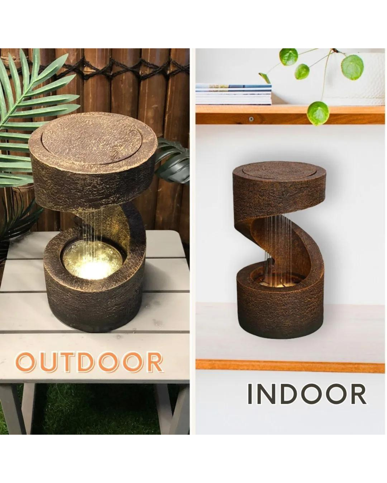 Bubblz - Tabletop Rain Curtain Shower Water Feature