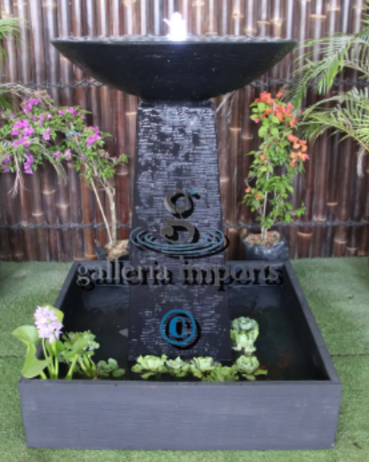 Umbul - Balinese Concrete Aquarius Tower Bowl Water Feature