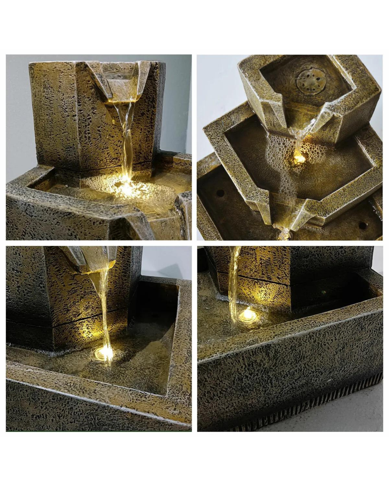 Gully - Solar 3 Tier Water Feature Fountain Bird Bath