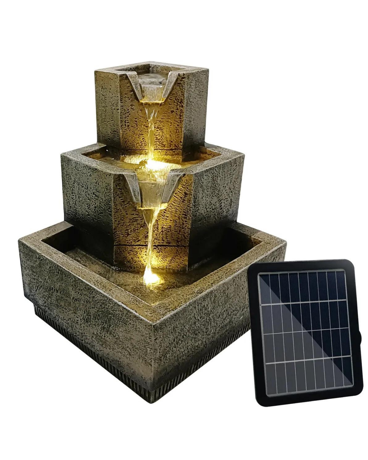 Gully - Solar 3 Tier Water Feature Fountain Bird Bath
