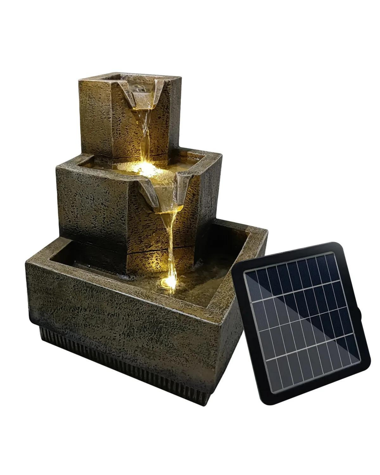 Gully - Solar 3 Tier Water Feature Fountain Bird Bath