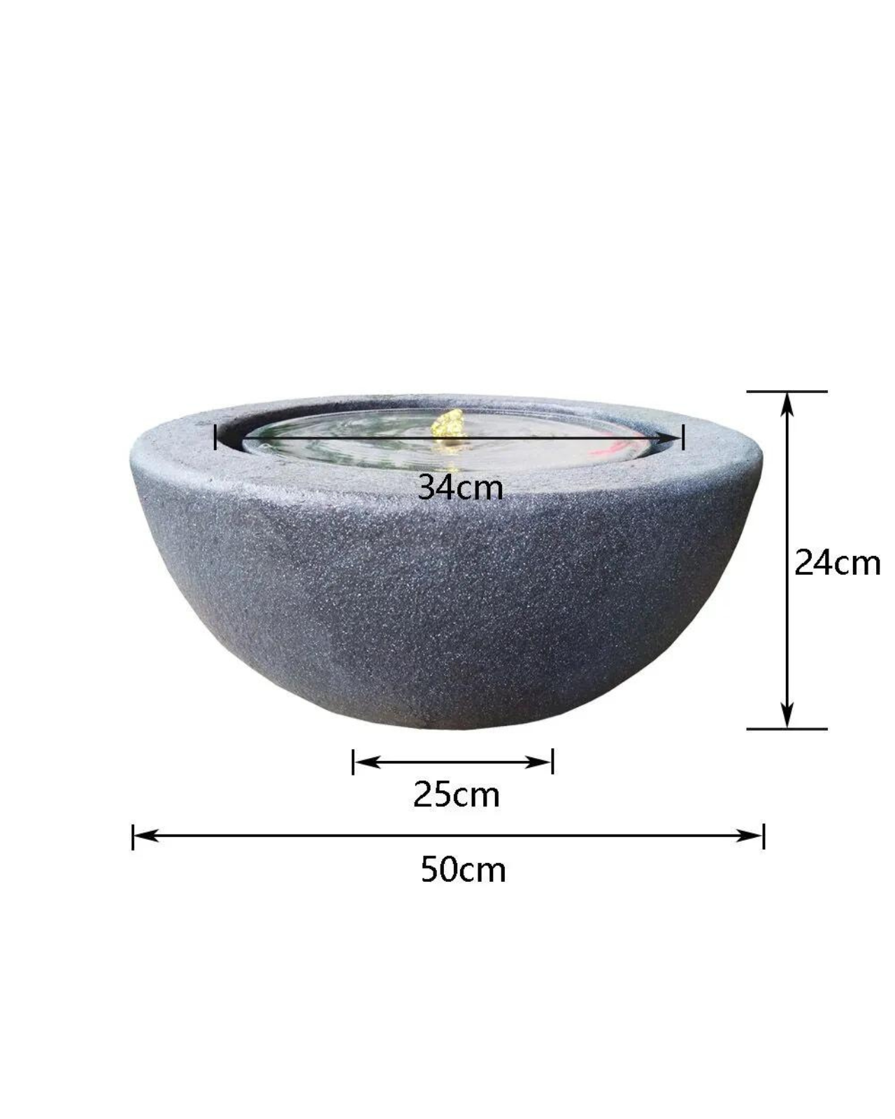 OasisFlare - Large Bowl Lighting Water Feature Fountain