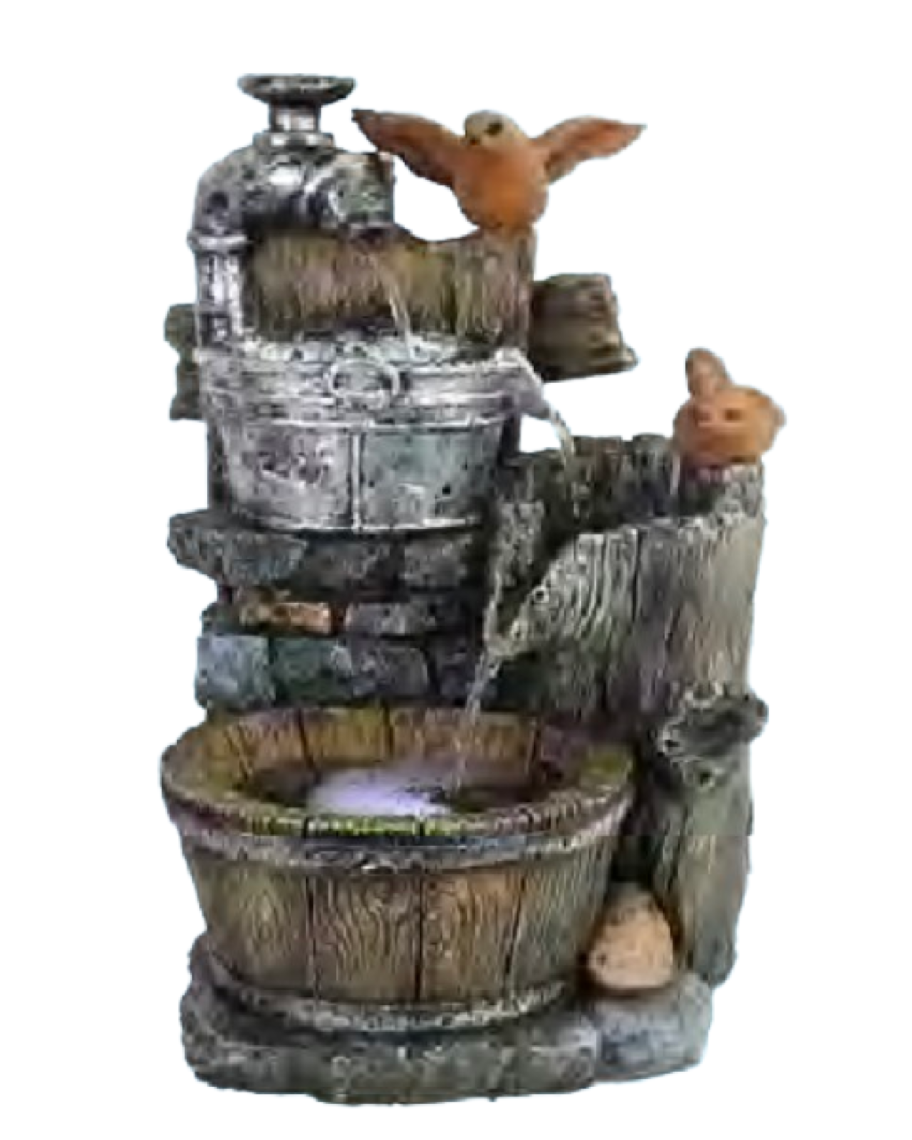 Ebb - Birds Tap Bowls Rocks Water Feature