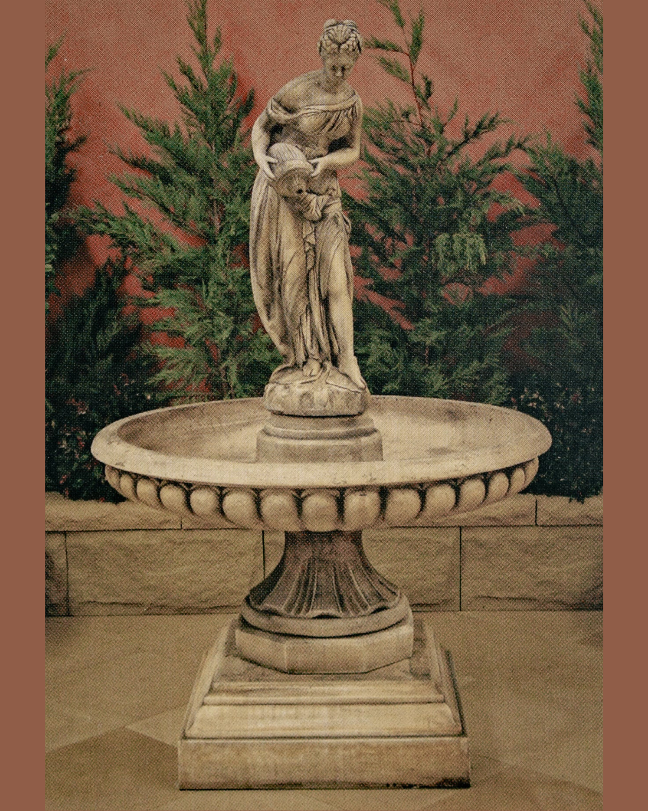 Sera - 1 Tier Concrete Outdoor Lady Water Feature 157cm
