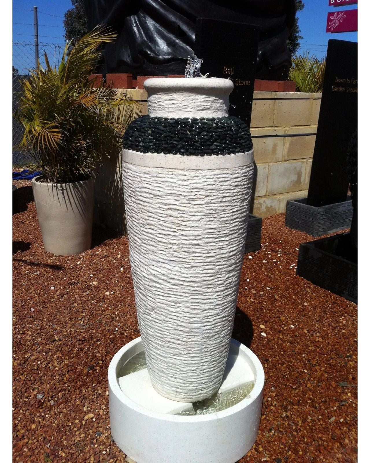 Balinese Tall Earthy Handcrafted Vessel Water Feature