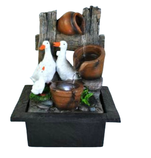 Duck Pair Tabletop Water Feature