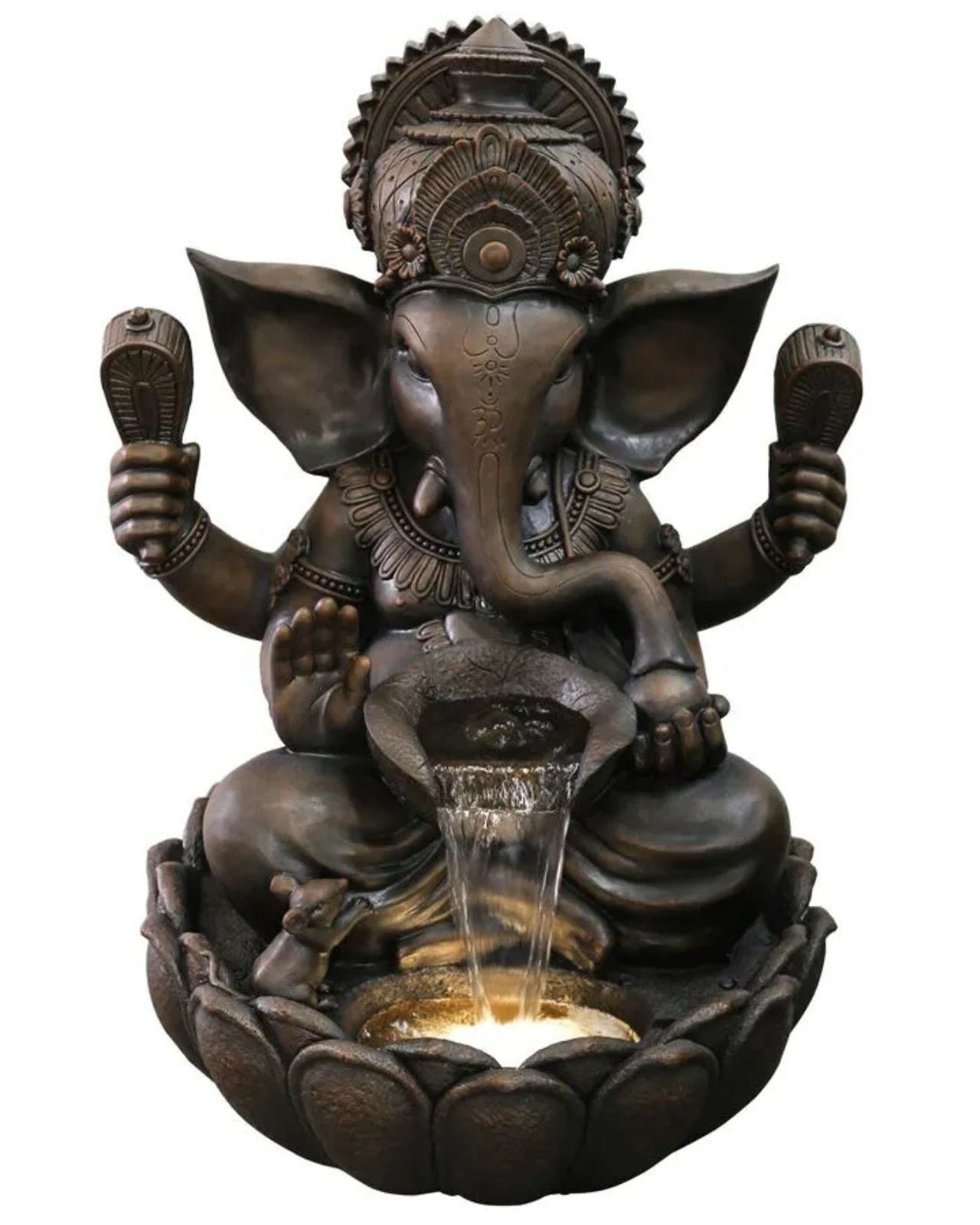 Ekadanta - Ganesha Elephant God LED Light Water Feature