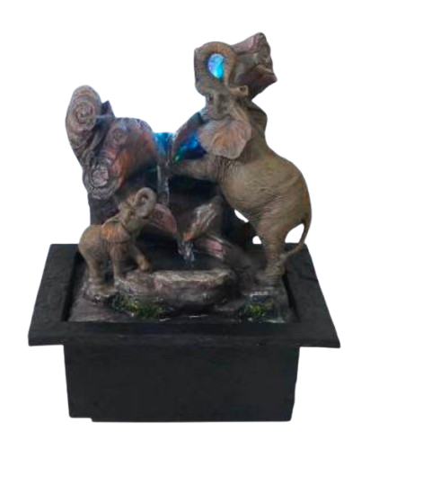 Elephant Family Tabletop Water Feature