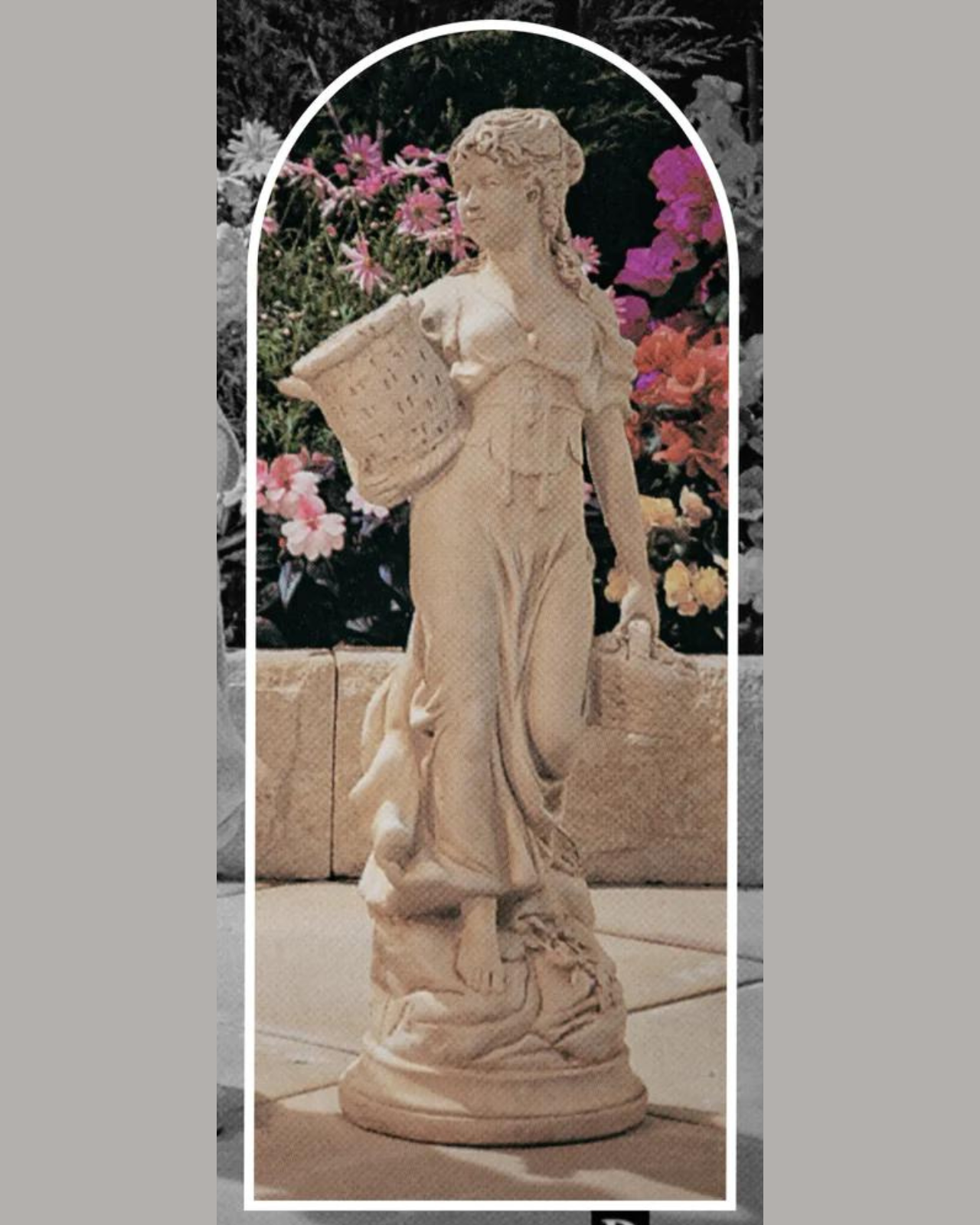 Giovanna - Concrete Limestone Cement Garden Statue 70cm
