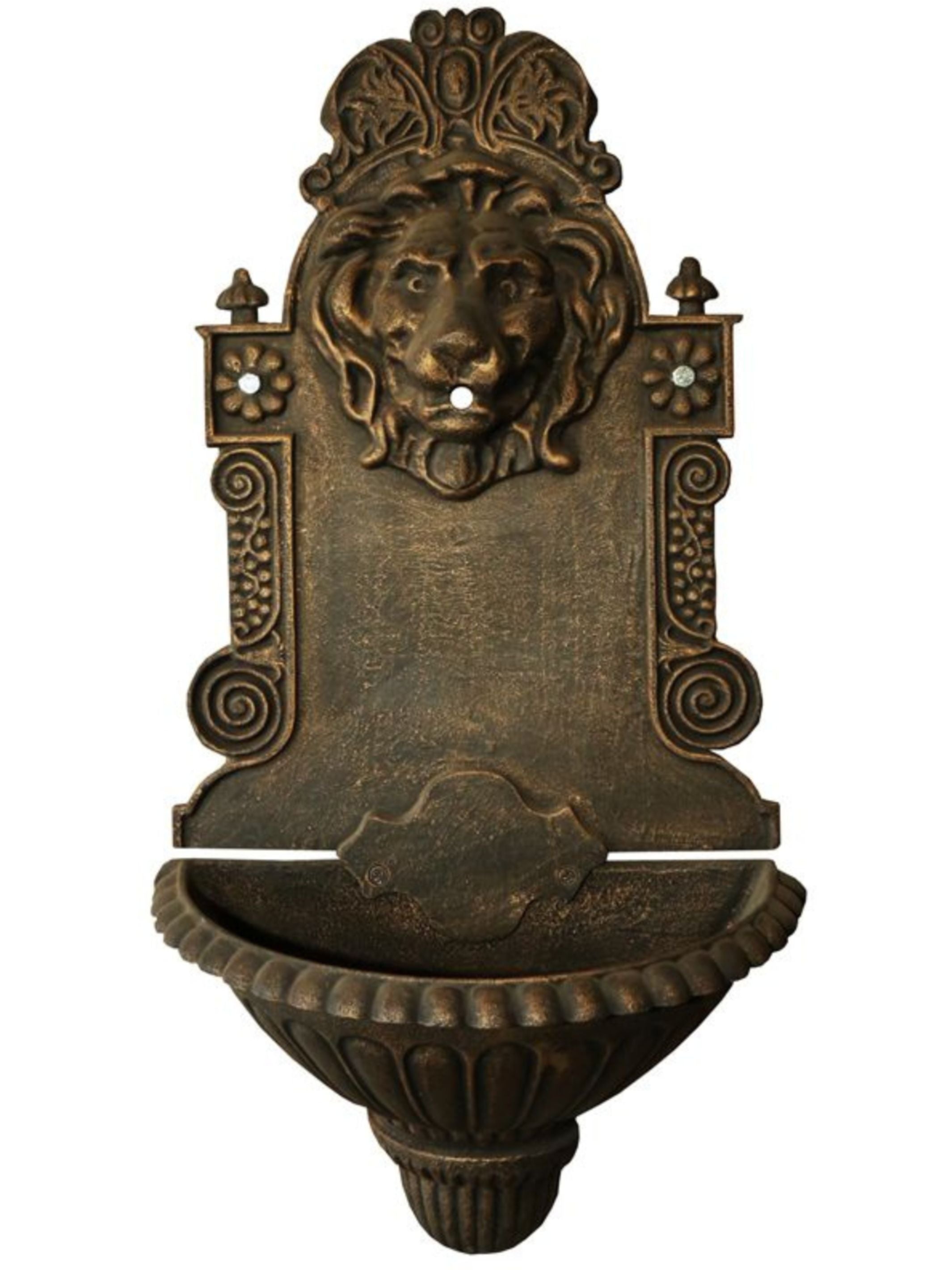 Jungle Jewel - Lion Cast Iron Wall Water Feature 76.5cm