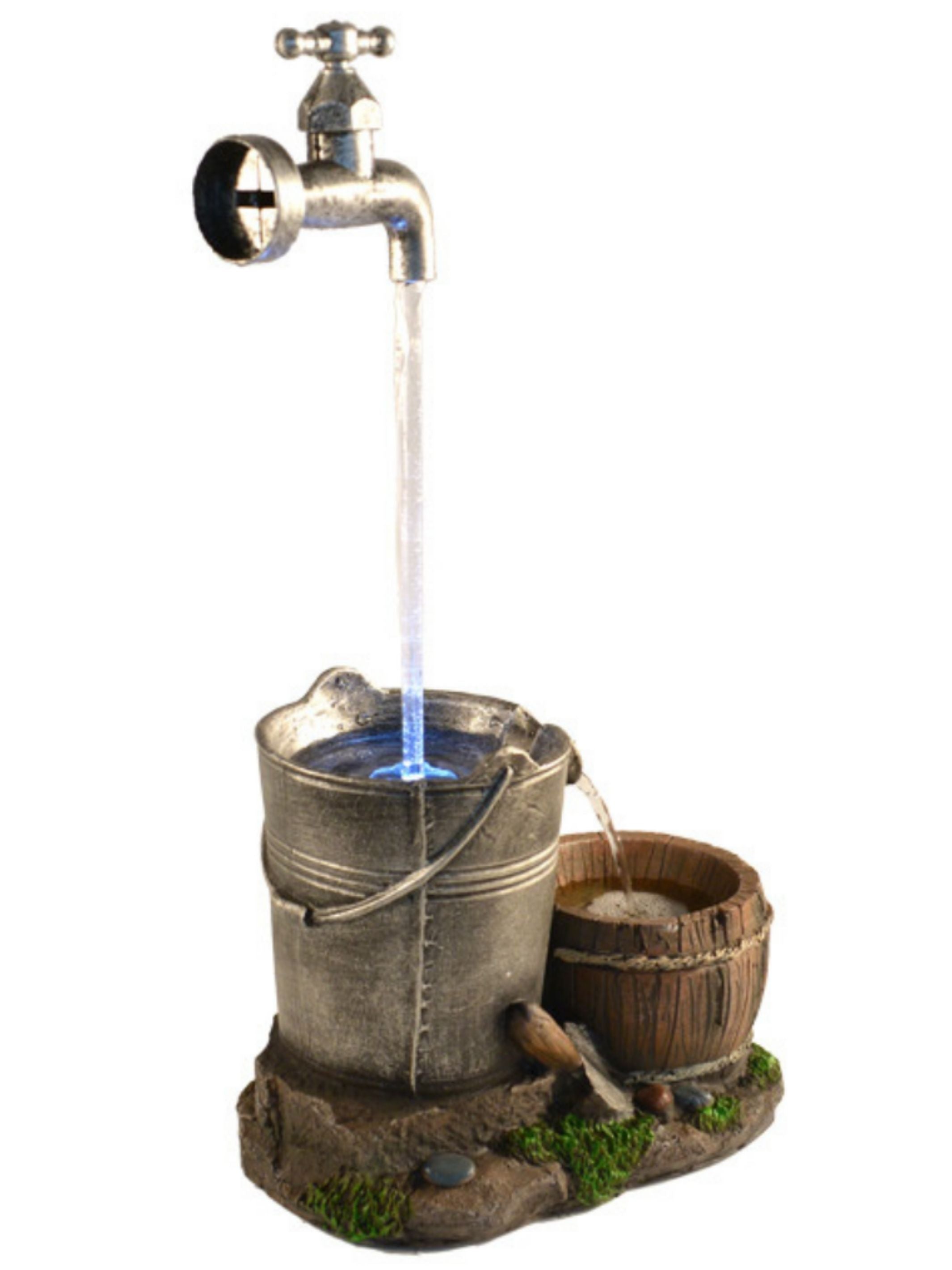 Lily - Tap Bowl Bucket Lighting Water Feature 45cm