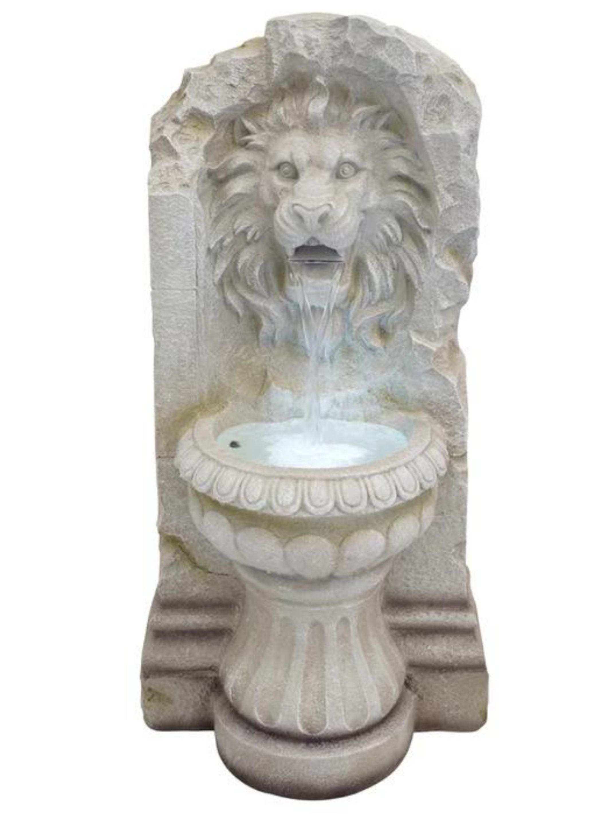Lion Face LED Light Water Feature 77cm