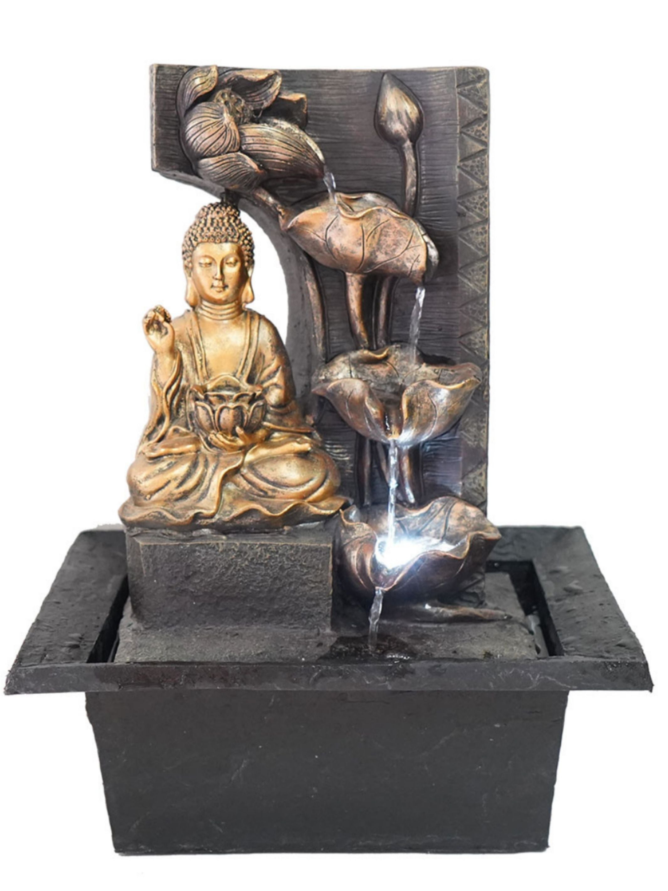 Mala - Buddha Bowls Lighting Water Feature Fountain 40cm