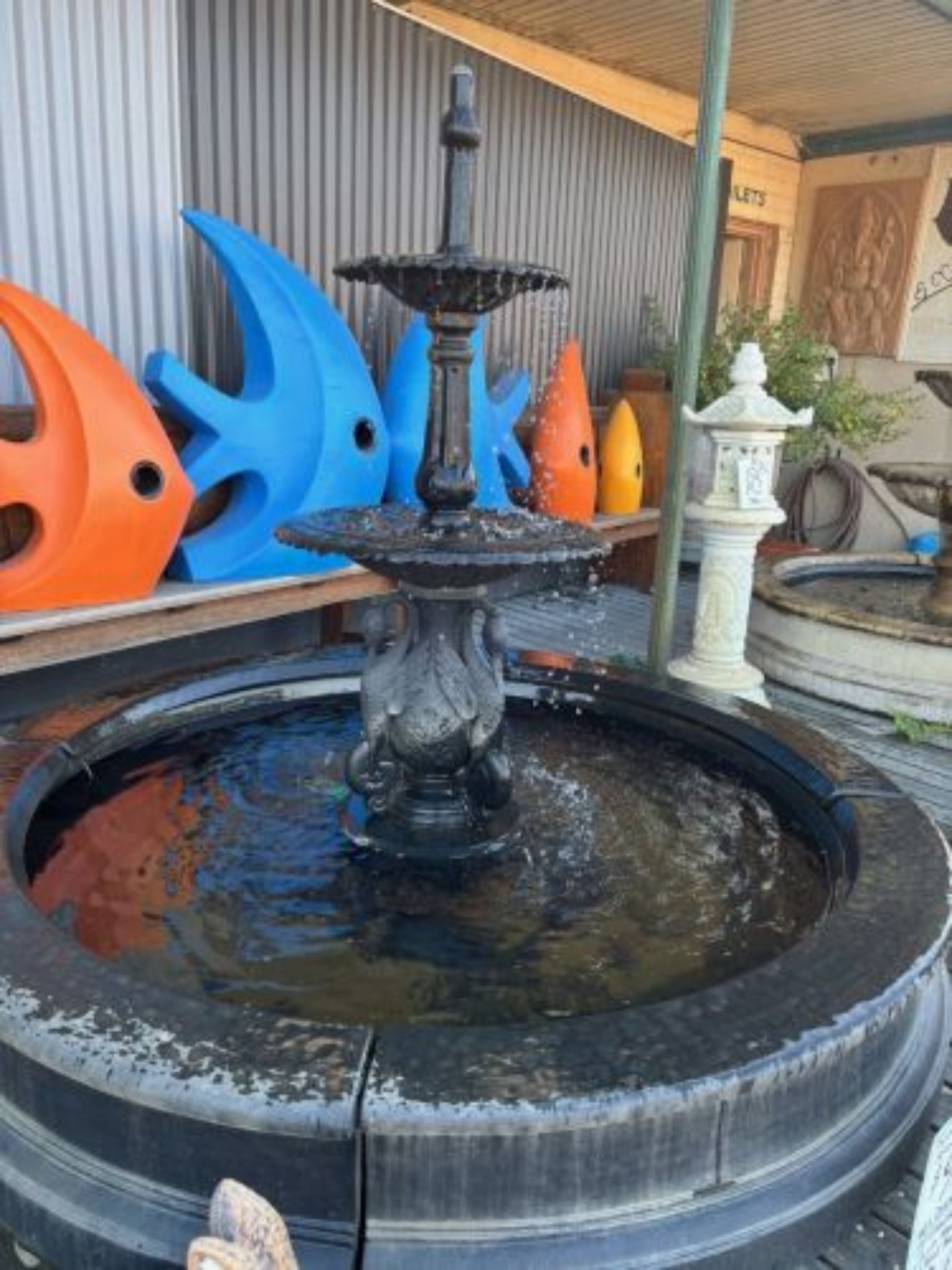Moonlit - Large 2 Tier Cast Iron Water Feature 147cm